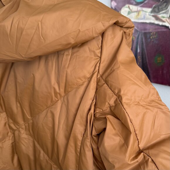 Garnet Hill - Packable Puffer Coat in Tan Brown - Picture 12 of 14